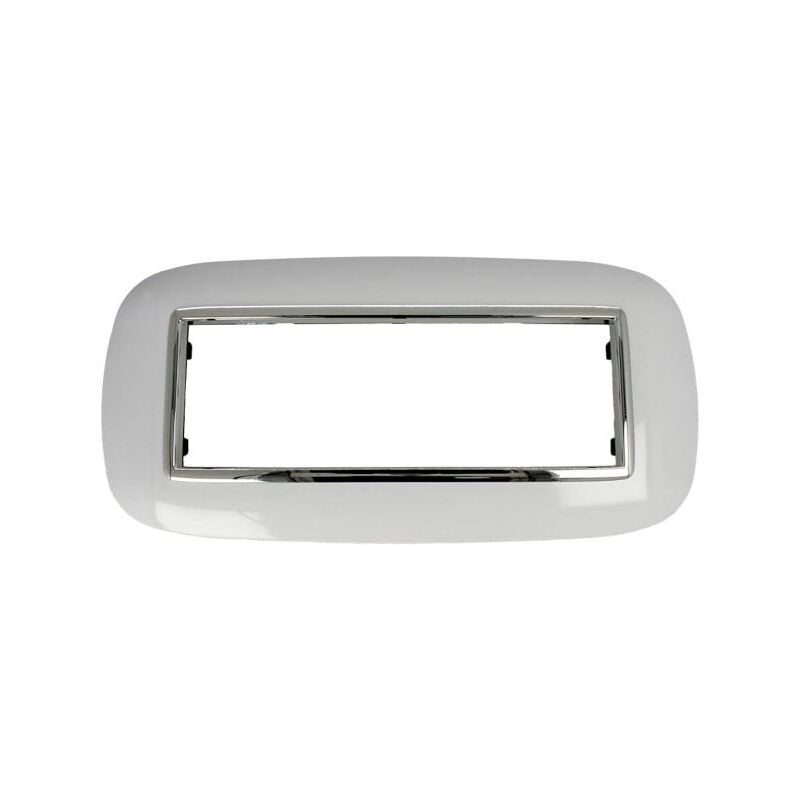foto del prodotto placca oval 506 6m moduli bianco compatibile con bticino axolute