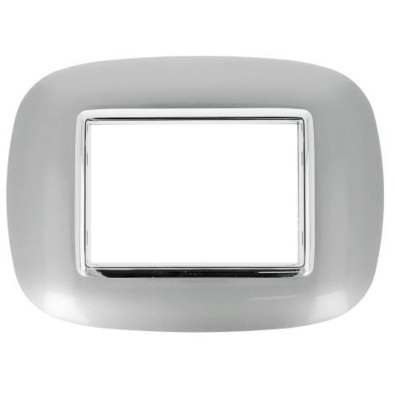 foto del prodotto placca oval evolution 503 3m cromo lucido compatibile con bticino axolute