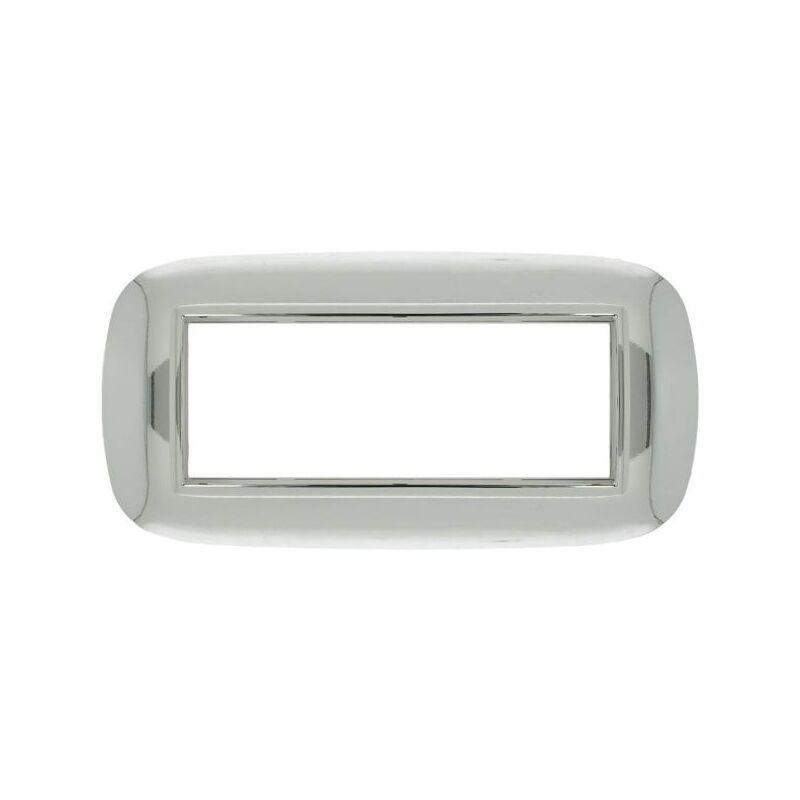 foto del prodotto placca oval evolution 506 6m cromo lucido compatibile con bticino axolute