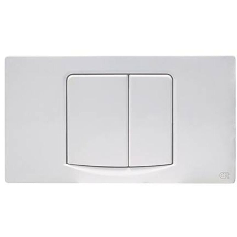 foto del prodotto placca piatta 2 tasti smile per cassetta incasso fusion bianca