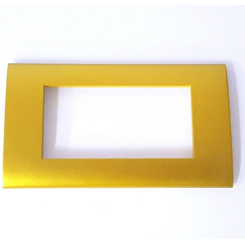 foto del prodotto placca placchetta cornice plastica oro jk lk40704 tre uscite posti placchette trade shop traesio