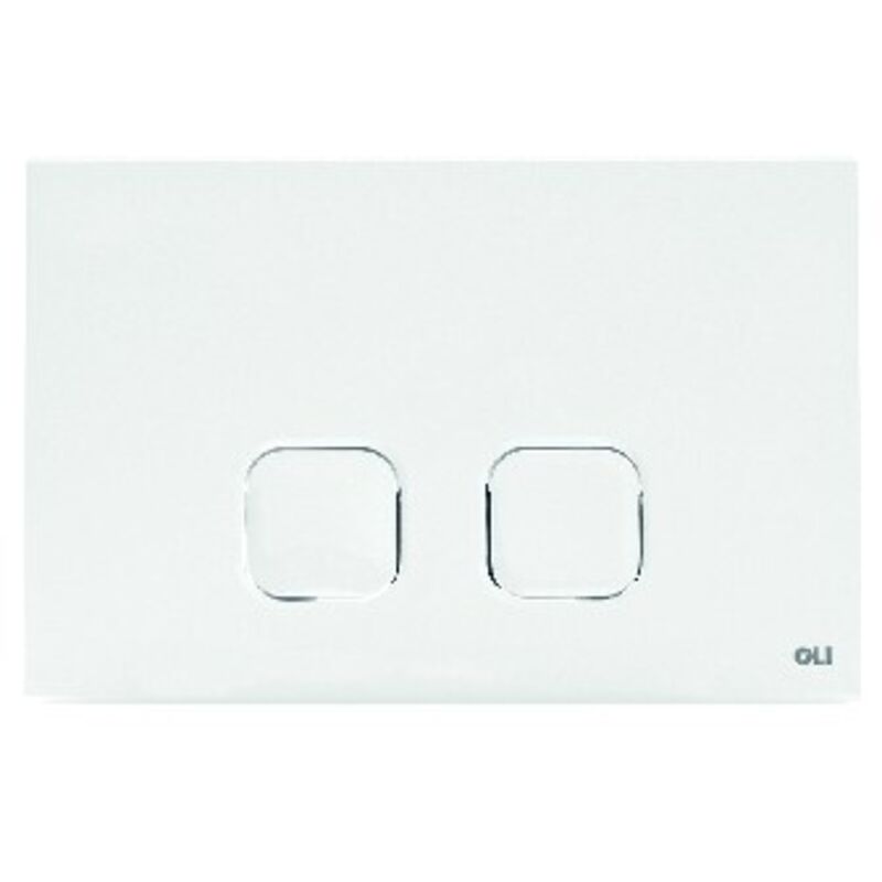 foto del prodotto placca plain dual doppio scarico bianca 070826