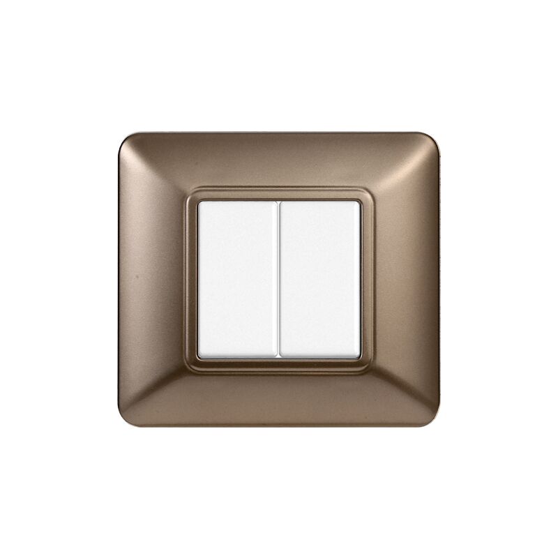 foto del prodotto placca plastica 2p bronzo compatibile matix bticino mt83210 ettroit