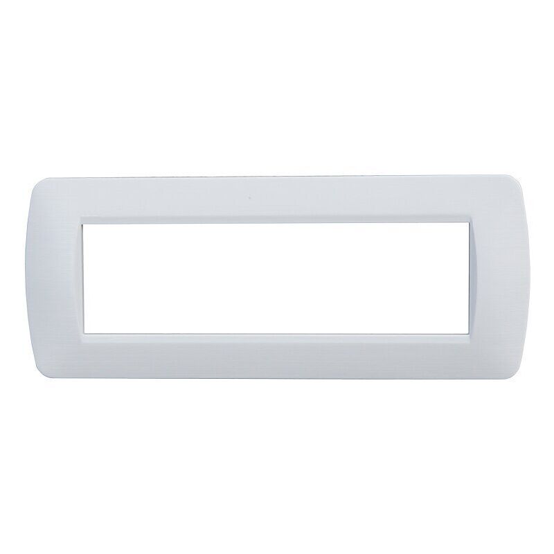 foto del prodotto placca plastica serie space 7p colore bianco satinato compatibile con bticino living light ettroit