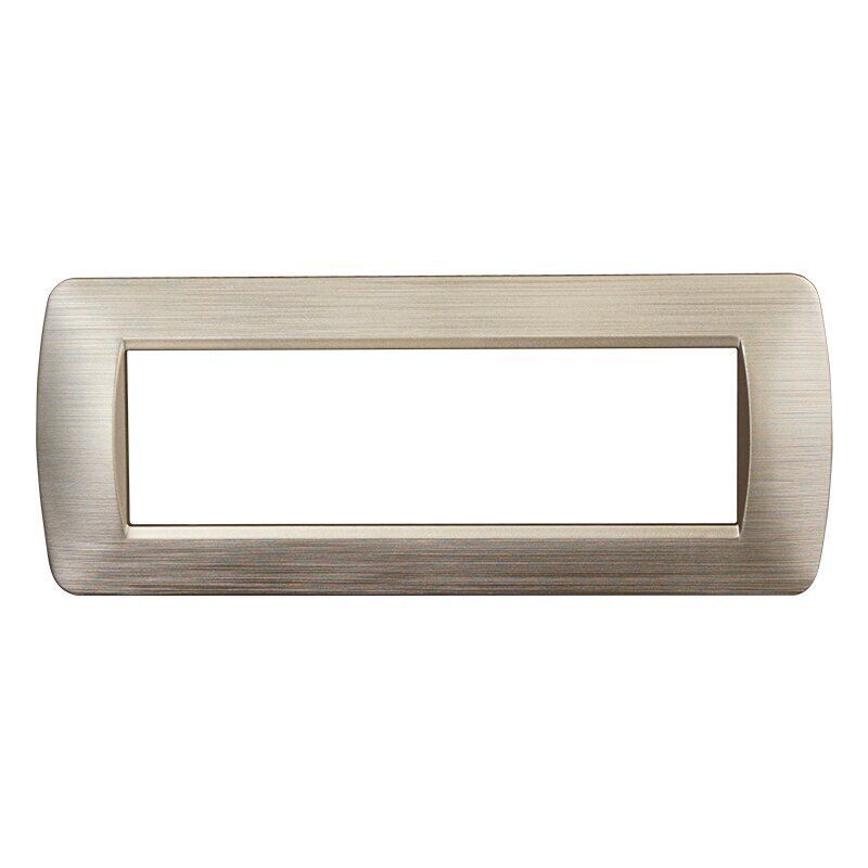 foto del prodotto placca plastica serie space 7p colore oro satinato compatibile con bticino living light ettroit