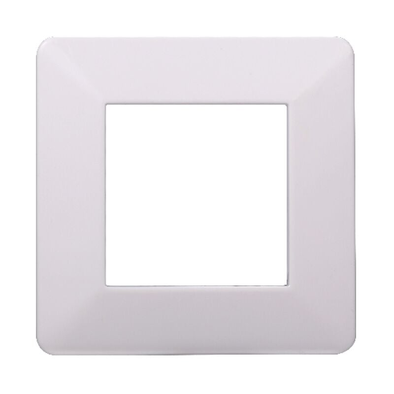 foto del prodotto placca plastica serie starlight 2p colore bianco compatibile con vimar plana ettroit