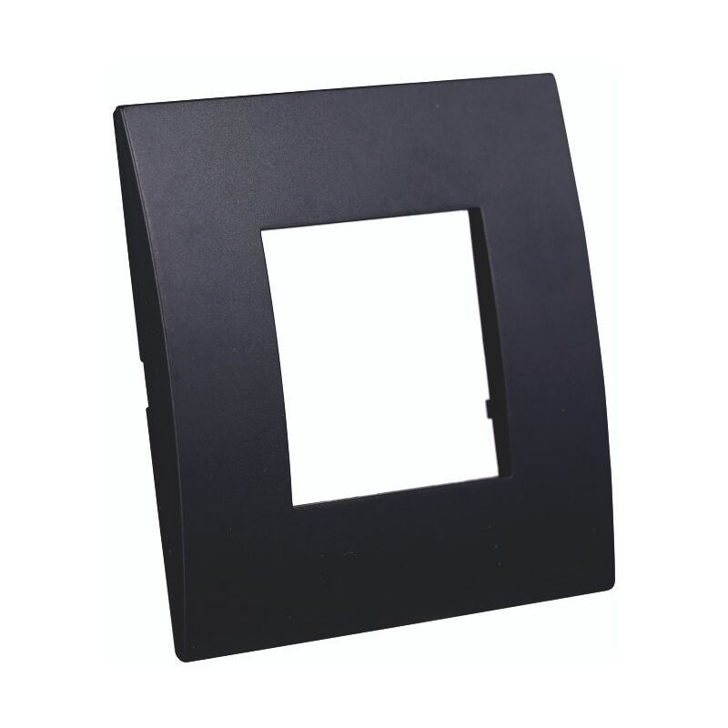 foto del prodotto placca plastica serie venus 2p colore nero compatibile con vimar arke ettroit