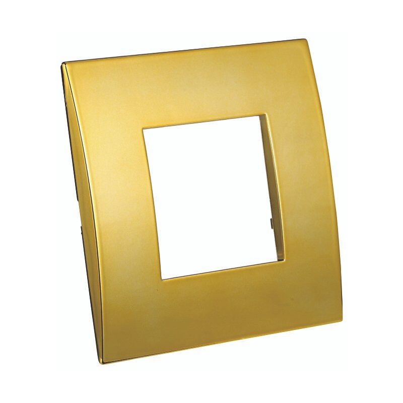 foto del prodotto placca plastica serie venus 2p colore oro lucido compatibile con vimar arke - ettroit
