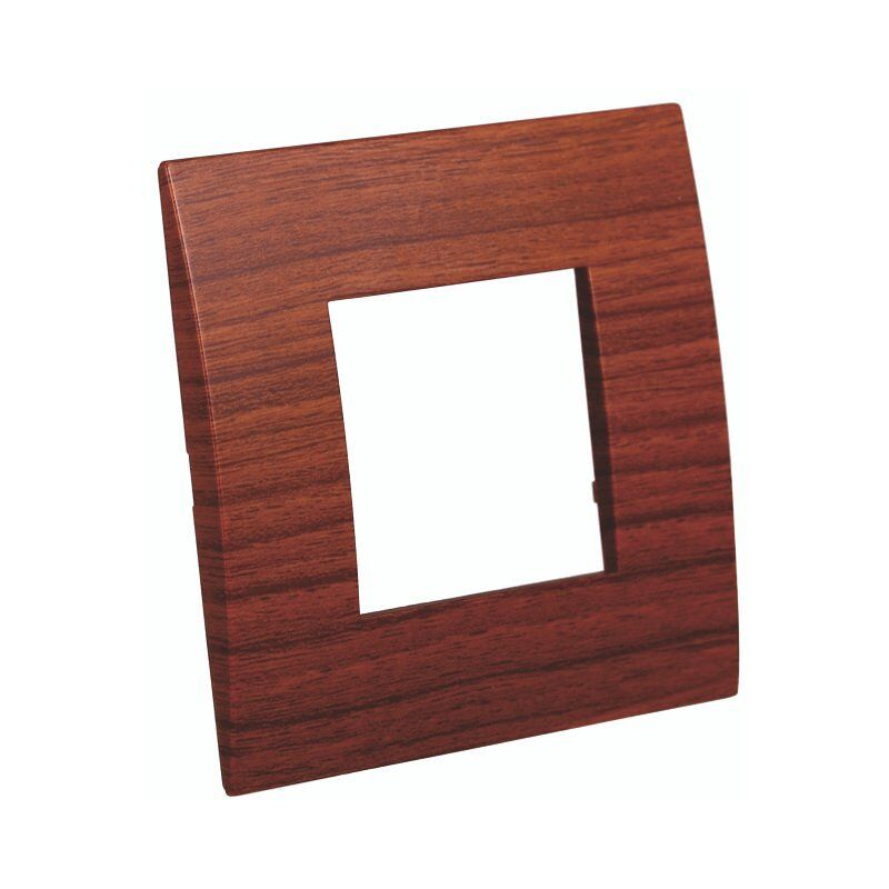 foto del prodotto placca plastica serie venus 2p colore radica compatibile con vimar arke - ettroit