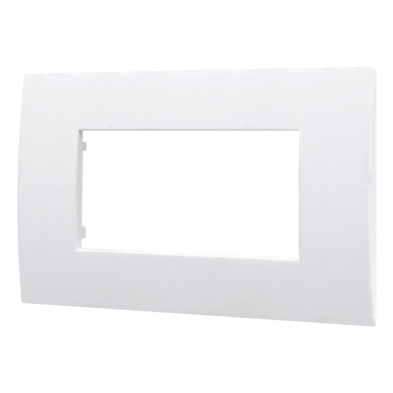foto del prodotto placca plastica serie venus 4p colore bianco compatibile con vimar arke ettroit