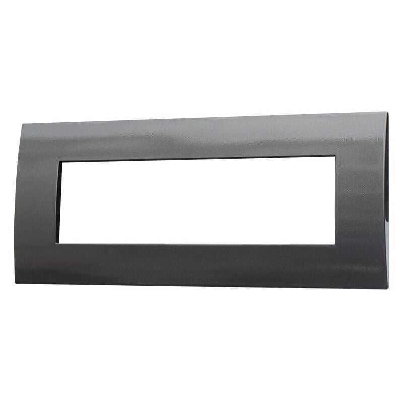 foto del prodotto placca plastica serie venus 7p colore acciaio scuro compatibile con vimar arke ettroit