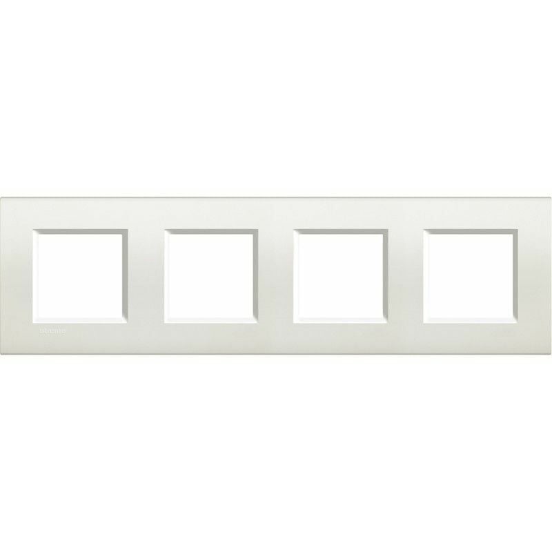 immagine 0 del prodotto placca quadrata livinglight bianca 2 x 4 moduli lna4802m4bi