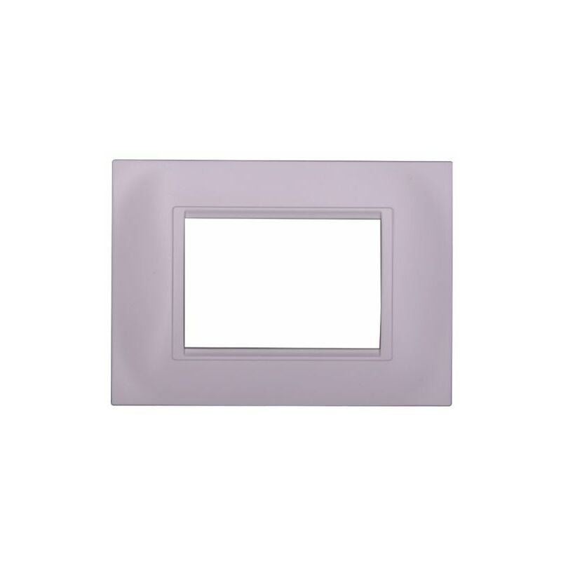 foto del prodotto placca quadrata serie space, 3 moduli, plastica, bianco, compatibile con serie bticino living ettroit ln89301
