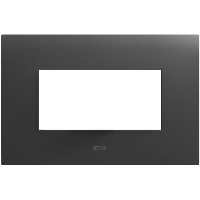 foto del prodotto placca rettangolare in metallo grigio scuro smart44 4 moduli ave 44psm4gtk