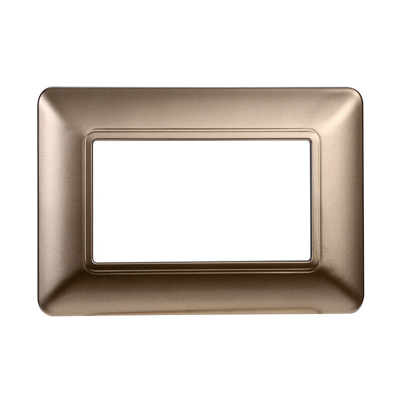 foto del prodotto placca serie solar, 3 moduli, plastica, bronzo, compatibile con serie bticino matix ettroit mt83310