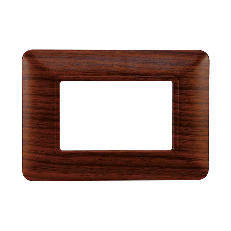 foto del prodotto placca serie solar, 3 moduli, plastica, radica, compatibile con serie bticino matix ettroit mt83303
