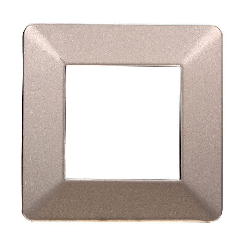 foto del prodotto placca serie starlight, 2 moduli, plastica, bronzo, compatibile con serie vimar plana ettroit ev83210
