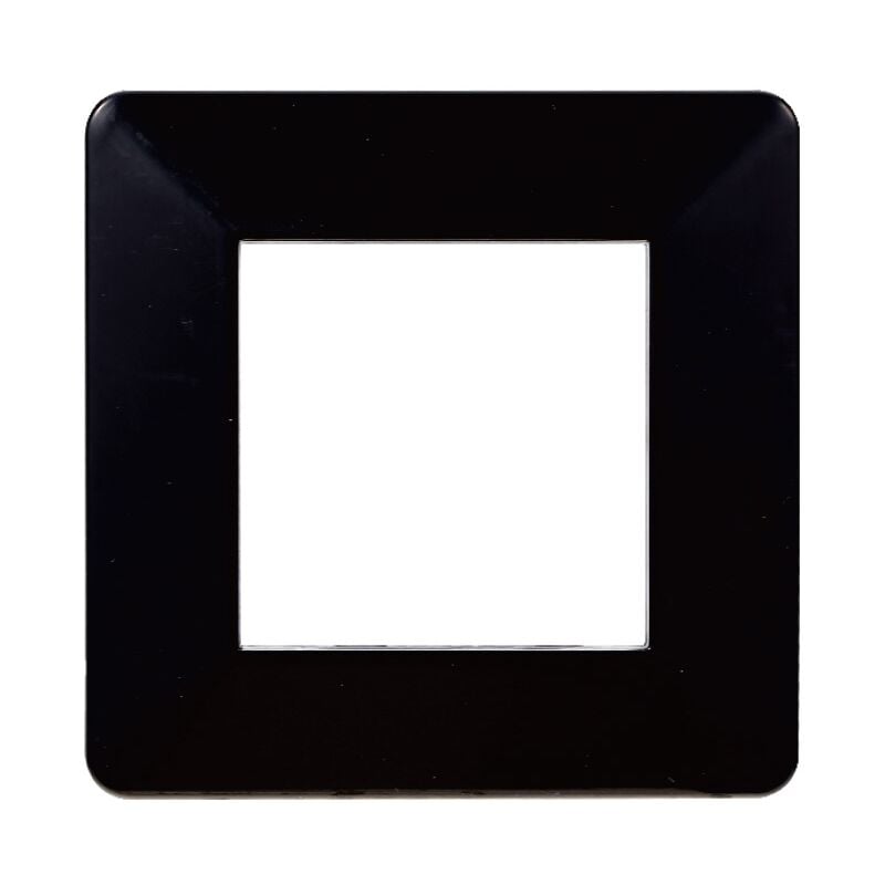 foto del prodotto placca serie starlight, 2 moduli, plastica, nera, compatibile con serie vimar plana ettroit ev83202