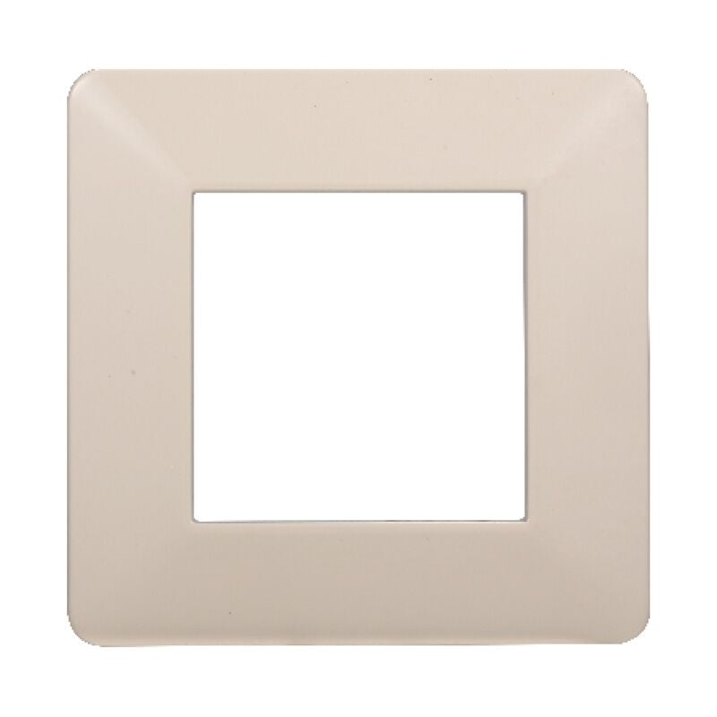 foto del prodotto placca serie starlight, 2 moduli, plastica, sabbia, compatibile con serie vimar plana ettroit ev83209