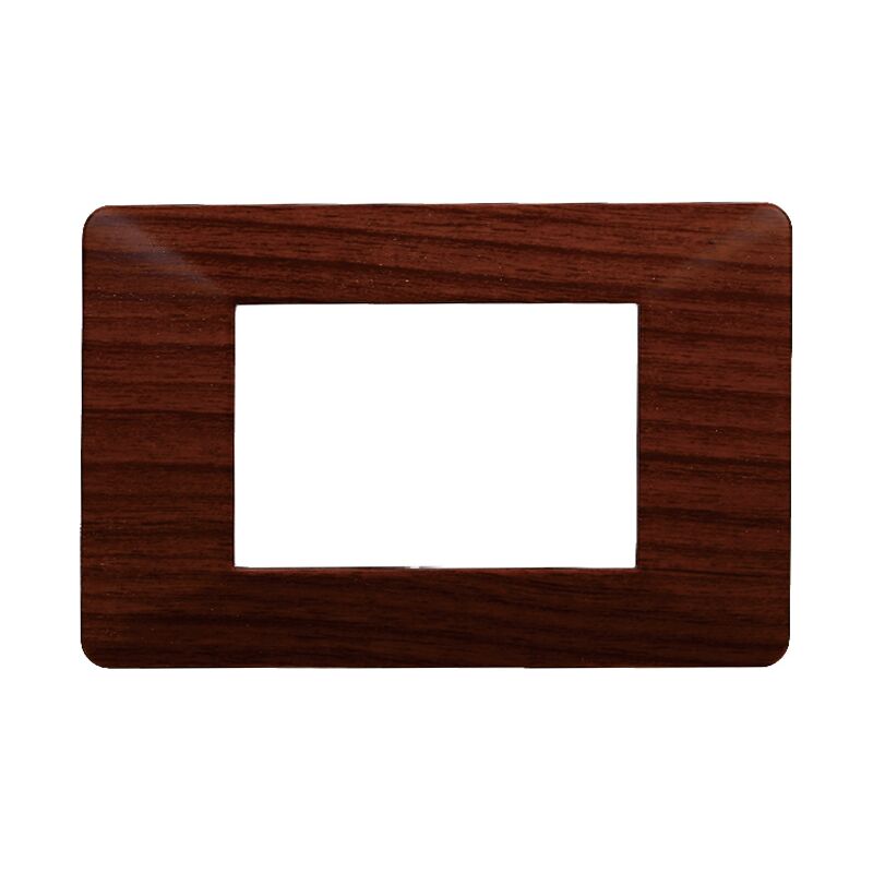 foto del prodotto placca serie starlight, 3 moduli, plastica, radica, compatibile con serie vimar plana ettroit ev83303