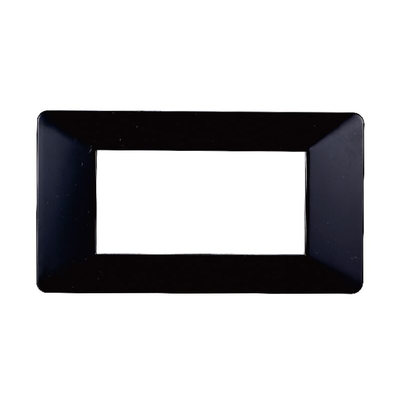 foto del prodotto placca serie starlight, 4 moduli, plastica, nera, compatibile con serie vimar plana ettroit ev83402