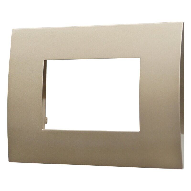foto del prodotto placca serie venus, 3 moduli, plastica, bronzo, compatibile con serie vimar ark ettroit va83310