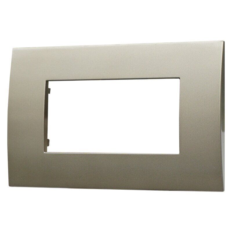 foto del prodotto placca serie venus, 4 moduli, plastica, bronzo, compatibile con serie vimar ark ettroit va83410