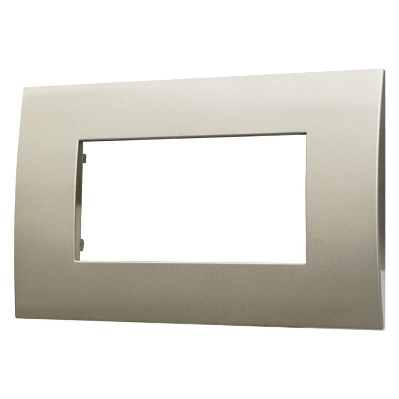 foto del prodotto placca serie venus, 4 moduli, plastica, titanio, compatibile con serie vimar ark ettroit va83408