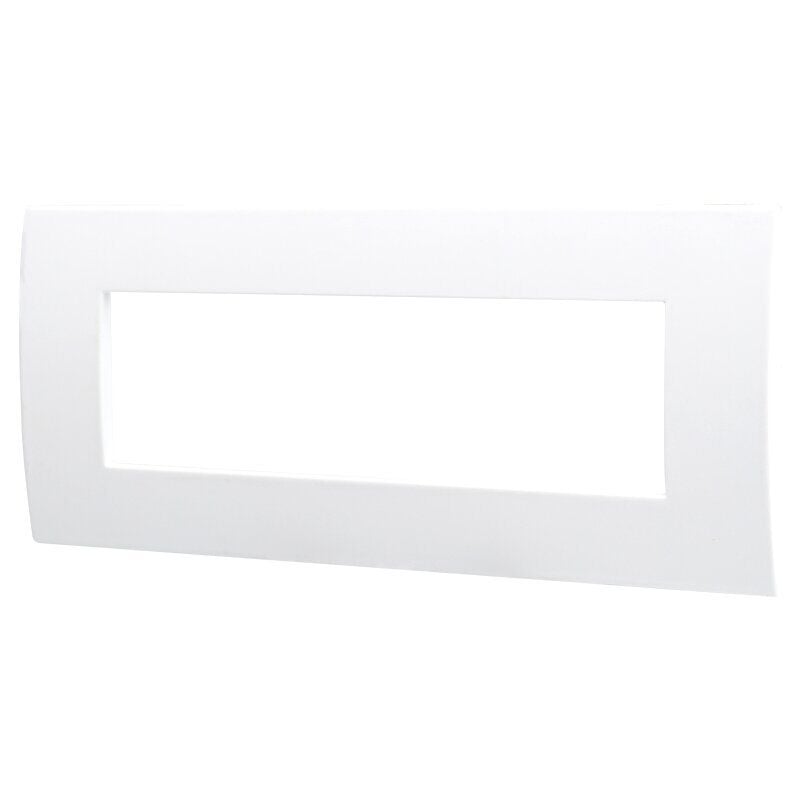 foto del prodotto placca serie venus, 7 moduli, plastica, bianca, compatibile con serie vimar ark ettroit va83701