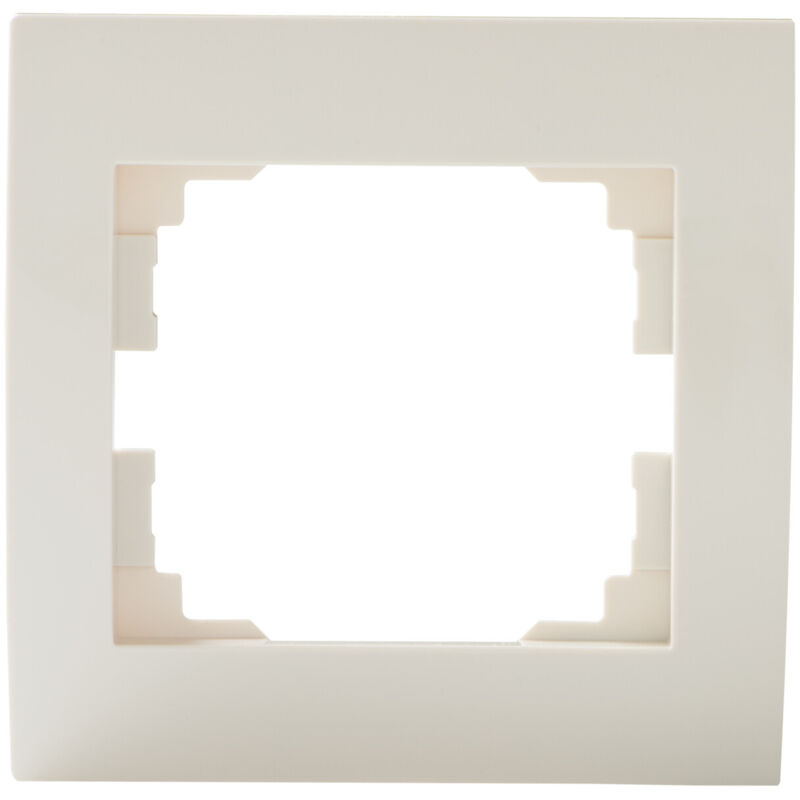 foto del prodotto placca singola orizzontale 1 posto abs crema 81x80mm