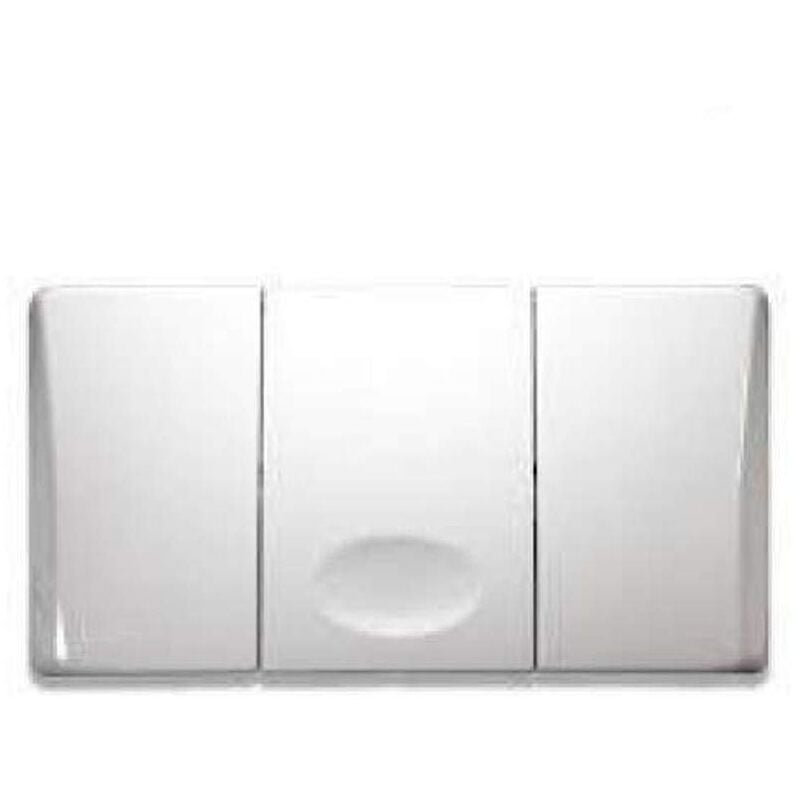 foto del prodotto placca singolo scarico bianca per cassetta incasso medusa valsir vs0804001