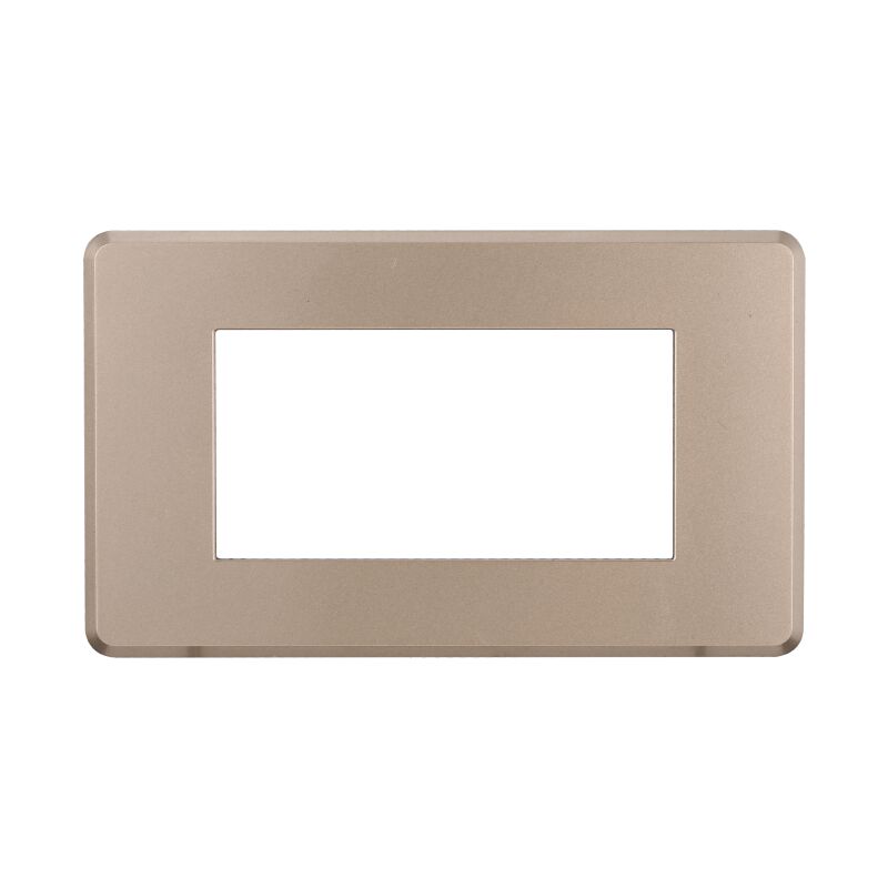 foto del prodotto placca slim, serie moon, 4 moduli, plastica, bronzo, compatibile con serie bticino axolute air ettroit an87410