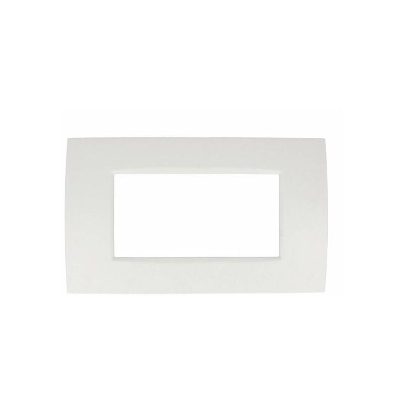foto del prodotto placca slim sottile 504 4m moduli bianco compatibile con bticino living light air sd46004