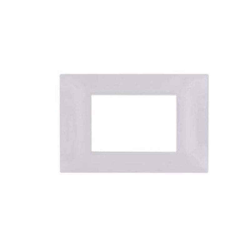 foto del prodotto placca tecnopolimero gem compatibile con vimar plana 14653.01 3 moduli bianco 6003 01