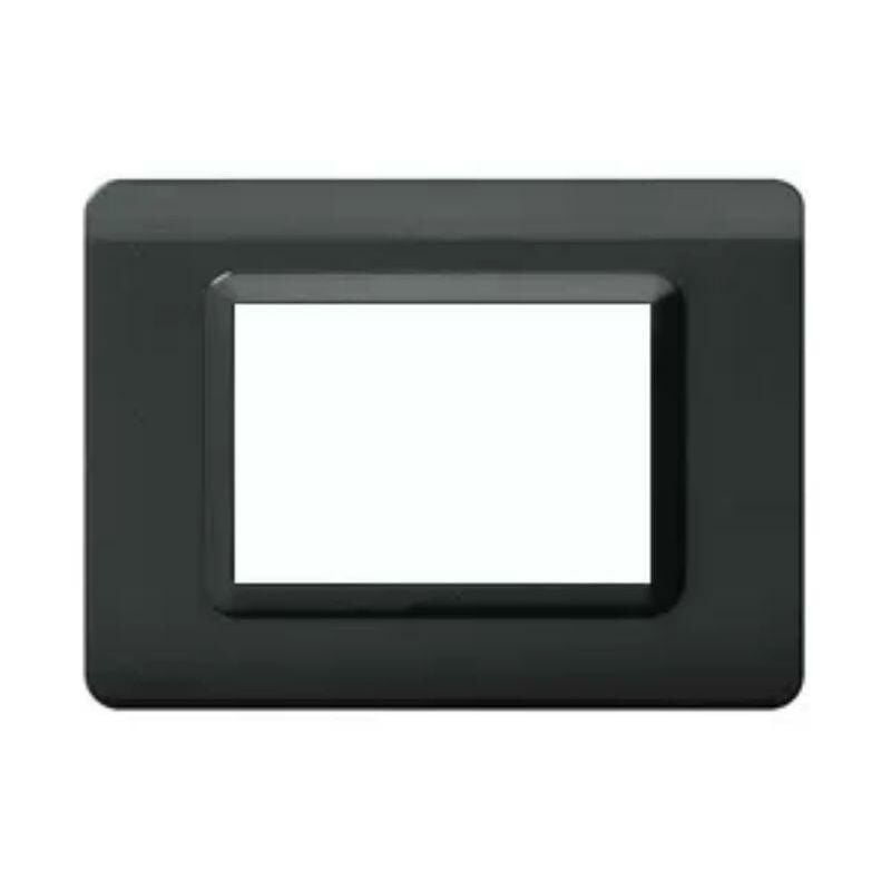 foto del prodotto placca tecnopolimero s44 colore grigio scuro 3 moduli ave 44py03gsl