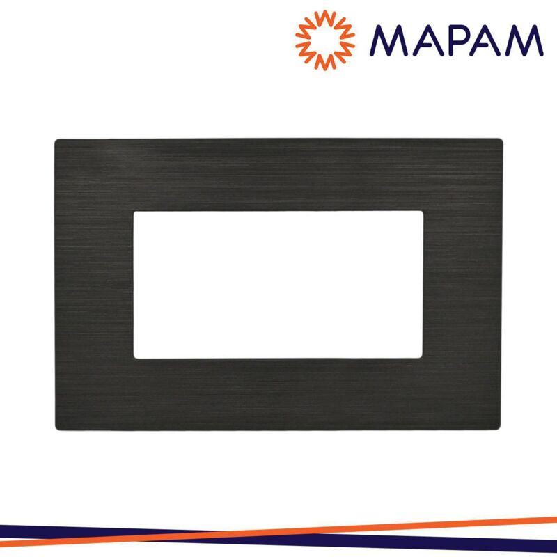 foto del prodotto placca tecnopolimero spazzolato 8004sl 2 t1 art 4p nero