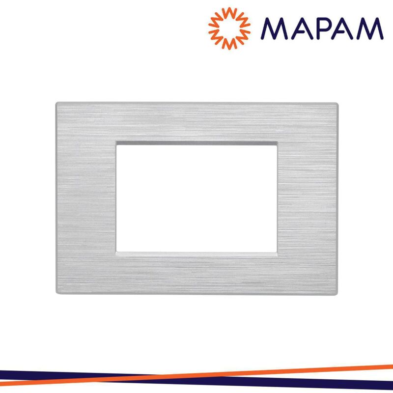 foto del prodotto placca tecnopolimero spazzolato m5003sl 9 t3 joy 3p silver