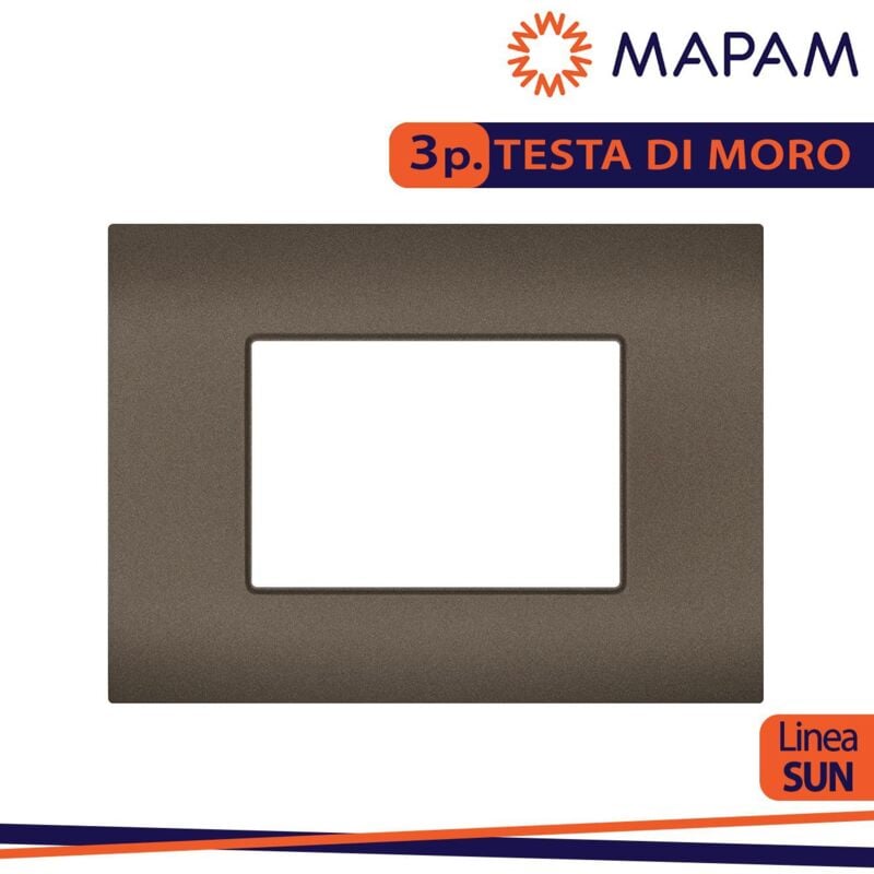 foto del prodotto placca tecnopolimero sun t5 3p r9003 7 testa di moro