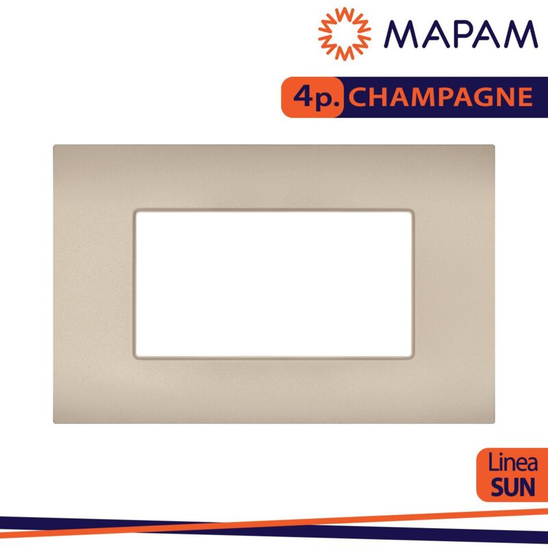 immagine 0 del prodotto placca tecnopolimero sun t5 4p r9004 13 champagne