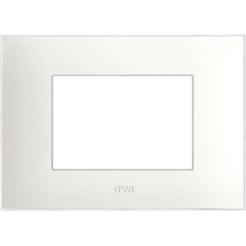 foto del prodotto placca tecnopolimero young s44 colore bianco totale 3 moduli ave 44pj03bt