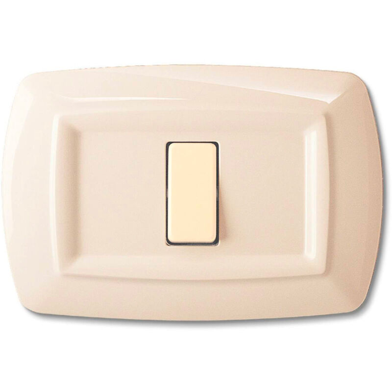 foto del prodotto placca tondo' 1 modulo avorio elettrocanali cod. ecl2591a