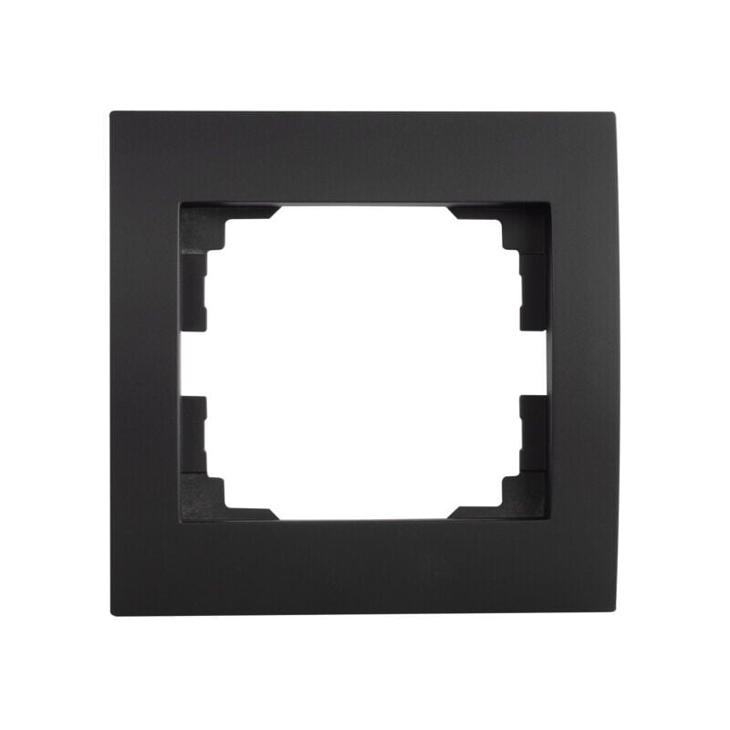foto del prodotto placca unica logi 1 posto abs nero matt 81 81x81mm kanlux