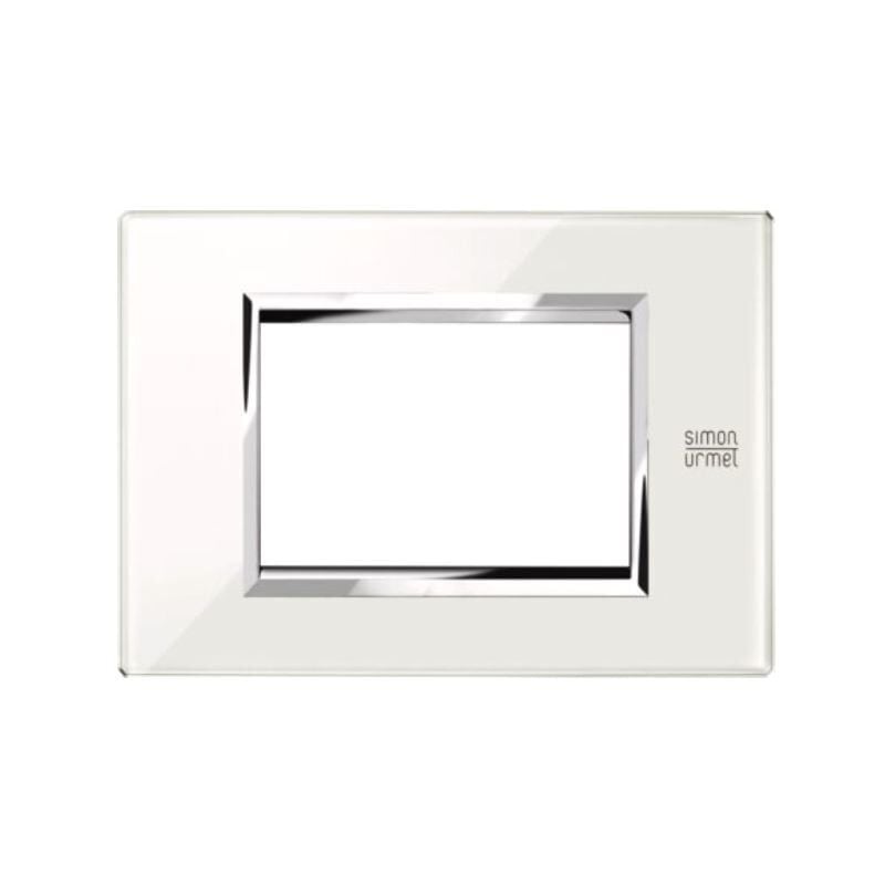 foto del prodotto placca urmet simon nea 3 moduli colore bianco neve 13003.bn