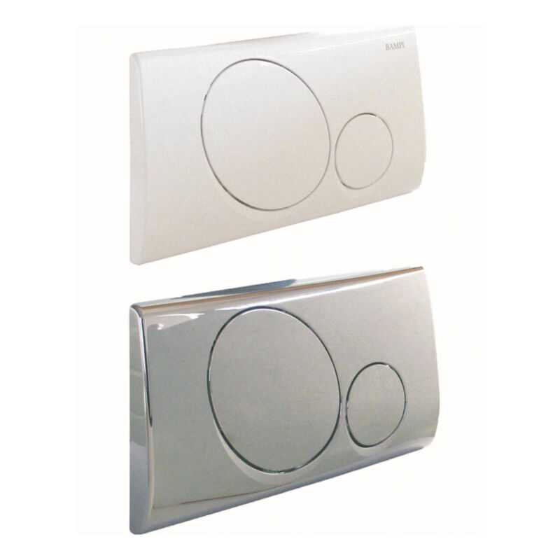 foto del prodotto placca vega doppio scarico colore bianco bampi