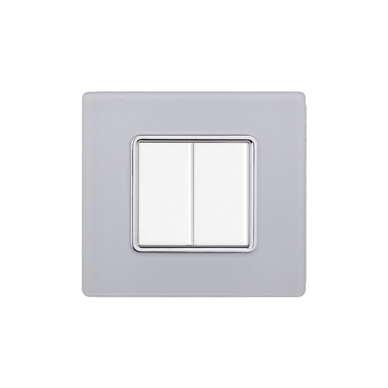 foto del prodotto placca vetro 2p bianco compatibile matix bticino mt84201 ettroit