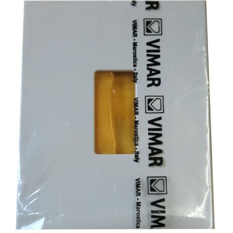 foto del prodotto placca vimar 8000 1 foro modulo resina scatto colore avorio 08605a 08605 8605