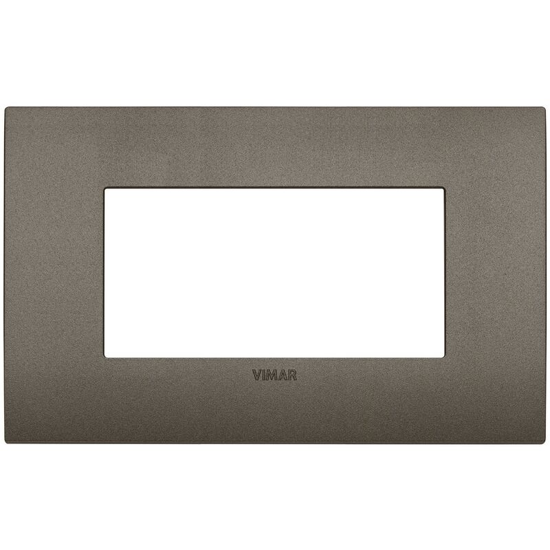 foto del prodotto placca vimar ark 4 moduli in tecnopolimero colore metal 19654.80
