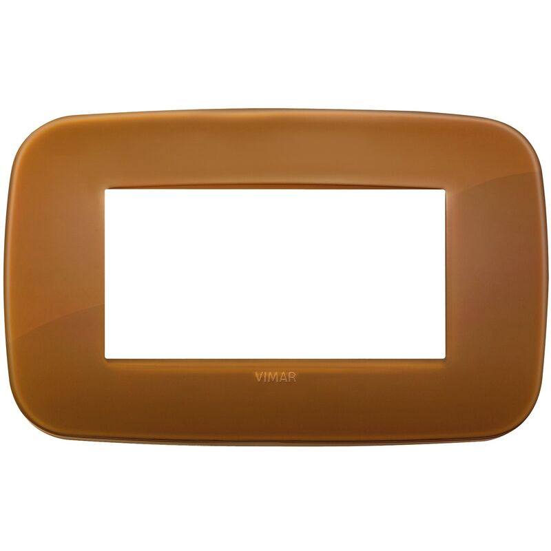 foto del prodotto placca vimar ark round 4 moduli reflex caramel codice 19684.62
