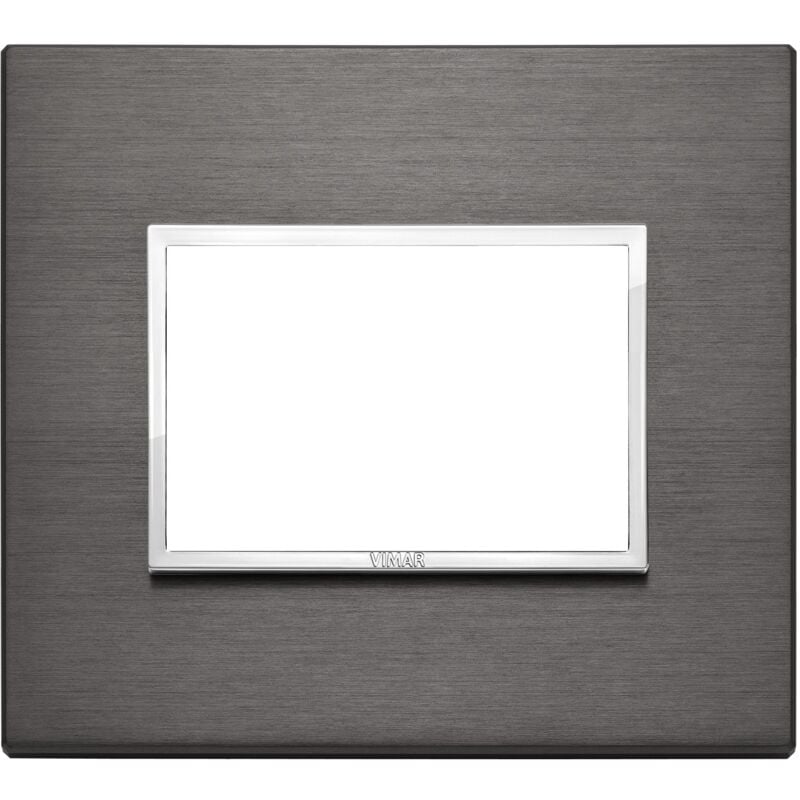 foto del prodotto placca vimar eikon evo 3 moduli grigio lava 21653.03