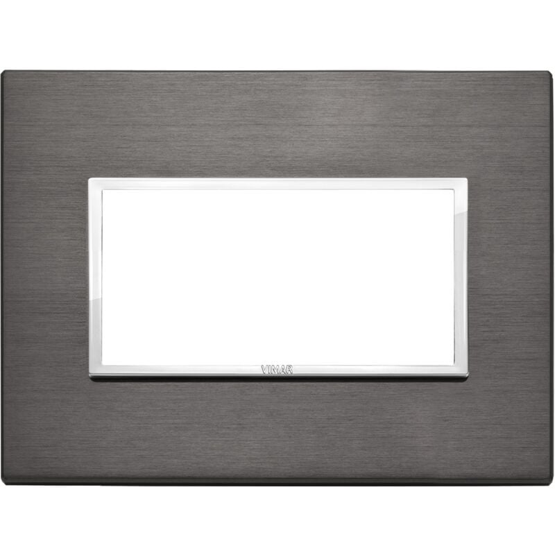 foto del prodotto placca vimar eikon evo 4 moduli grigio lava 21654.03